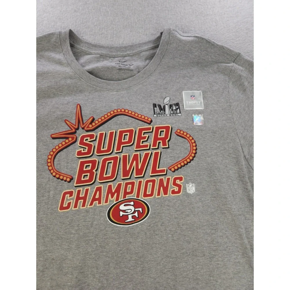 NEW San Francisco 49ers Super Bowl Nike NFL Vegas Trophy Collection Shirt SZ 5XL